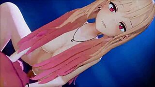 prostitute marine hustles clients in anime streets with her curvy body begging for action all night long