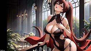 Sexy anime babe takes massive cock in wild ai fuck!