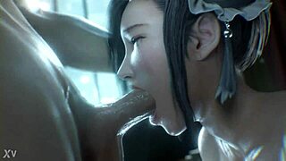 nagoonimation's final fantasy tifa deepthroats monster cock in rough 3d hentai