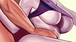 hey raven's massive ass and tits ride cowgirl like a dream in teen titans hentai