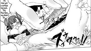 giantess maid crushes pests with huge feet in sexy fetish comic dub