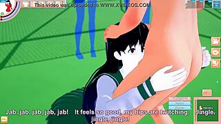 whoa kagome's deepthroat skills shine in koikatsu 3