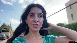 country slut's sticky public stroll