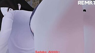 mmd giantess sadako's huge ass insertion fart fetish tease