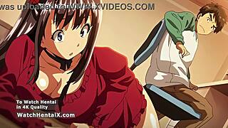 this sexy anime teen girlfriend shakes her big ass begging her friend for creampie doggystyle fun