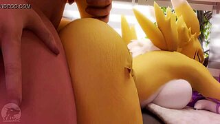 renamon yiff furry pokemon hentai straight 3d action