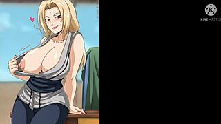 tsunade joi has you stroking to her anal femdom sissification in naruto hentai