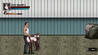 Cute Brunette Fantasy Hentai Game: Gangbanged By Many Men In DK City Streets