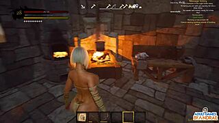 bold upgrades stone house armor bench firepit cauldron wicked island ep8 with curvy hentai girls