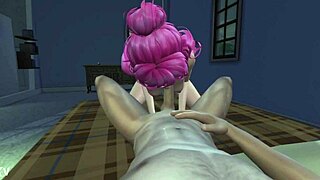 sims 4 pov threesome pink girl SUCKS and RIDES hard