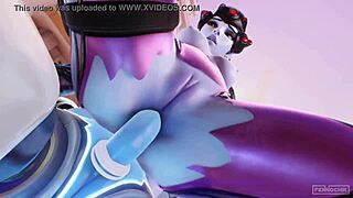 widowmaker's juicy ass bounces wild in overwatch sfm pmv