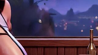 mileena teases johnny cage's cock in the cage before fat tits fatality drops doesn't she?