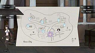 Cute Brunette Fantasy Hentai Game: Gangbanged By Many Men In DK City Streets