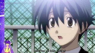 my heart races in school days hentai with big titted japanese babe