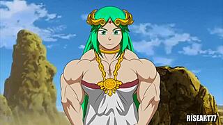 Palutena's Flexible Nude Flex and Pec Bounce Tease Small Tits