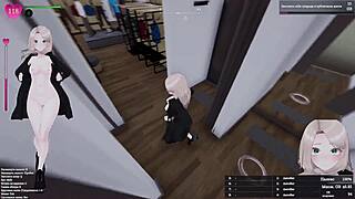 She Strips Naked Outdoors Craving Hard Anal Squirting in Public Japanese Hentai Game