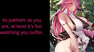 yae miko commands assplay joi with femdom humiliation 😈🍑