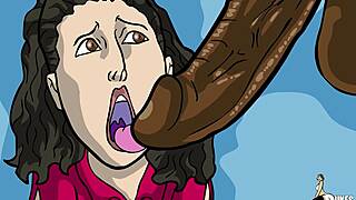 mrs hani the big ass lebanese teacher bends over for hardcore anal pussy pounding by giant student