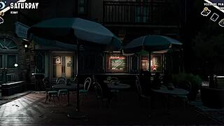 She snaps hot pairs photos showing off those big tits in 3D hentai game