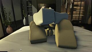 roblox slut takes monster cock deep in her wet pussy! 🍆💦