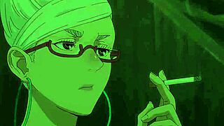 dandadan hentai by maplestar rough cowgirl riding turns doggystyle pounding with loud moans