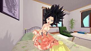Caulifla pounded senseless by Vegeta's massive cock doggystyle anal creampie dragonball hentai!