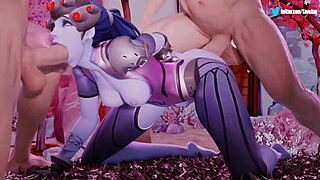 widowmaker's juicy ass bounces wild in overwatch sfm pmv