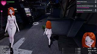 She Strips Naked Outdoors Craving Hard Anal Squirting in Public Japanese Hentai Game