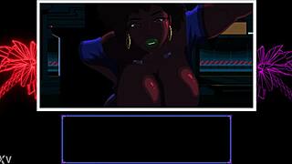 big tits black cyberpunk ms nightingale poses curvy ebony