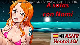 Nami One Piece Hentai JOI ASMR Español Starts Soft Builds Intense