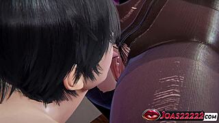 My tight pussy throbs from e-girl fingering and licking on bed!