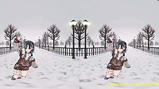 VR180 MMD Chihaya Boldly Dances Sexy 3D Hololive Hentai