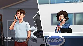 stepmom pulls you in for steamy car kisses, her horny lips begging more in summertime saga 3d hentai