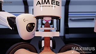 Ai machine milks throbbing cock in smooth animation with realistic sounds