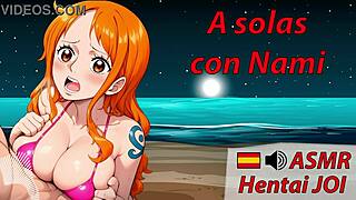 Nami One Piece Hentai JOI ASMR Español Starts Soft Builds Intense