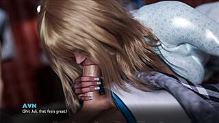 milf sucks my monster cock on facetime while gf watches squirt