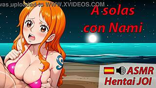 Nami One Piece Hentai JOI ASMR Español Starts Soft Builds Intense