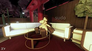 Japanese roblox e-girl's big ass swallows bbc monster cock in steamy bathhouse 3d romp