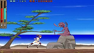 raw lust overwhelms pink kunoichi ninja in general's brutal rod ravishment