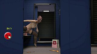 cliair grabs huge dildo for wild ride to squirting orgasm in change room