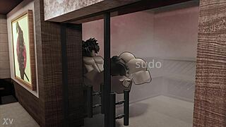 Japanese roblox e-girl's big ass swallows bbc monster cock in steamy bathhouse 3d romp