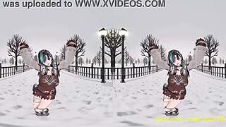 VR180 MMD Chihaya Boldly Dances Sexy 3D Hololive Hentai