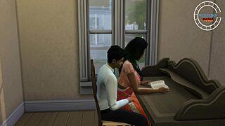 Private tutor babe with big ass tits rides monster cock cowgirl creampie Indian toon fuck