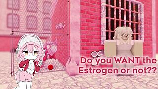 Roblox Slut Ass Pounded in Three-Way Creampie