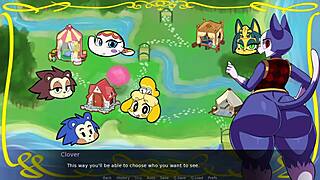 waifu crossing parody furry big ass takes monster cock deepthroat doggystyle outdoor squirt cum!!