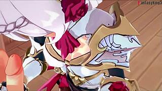 Noelle Swallows Deep in Genshin Impact Blowjob Fantasy by Fantasyking3!