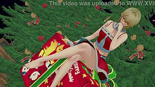 giant robot oppai babe gets anal creampied by huge cock on new year road