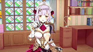 Noelle Swallows Deep in Genshin Impact Blowjob Fantasy by Fantasyking3!