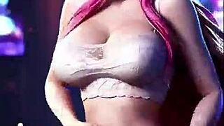 Ahri sways erotically in uncensored 3D hentai dance