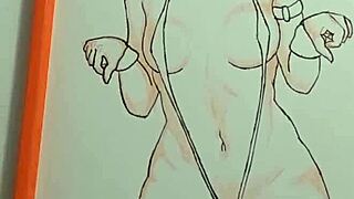 want to see this mature anime hentai solo drawing come alive?